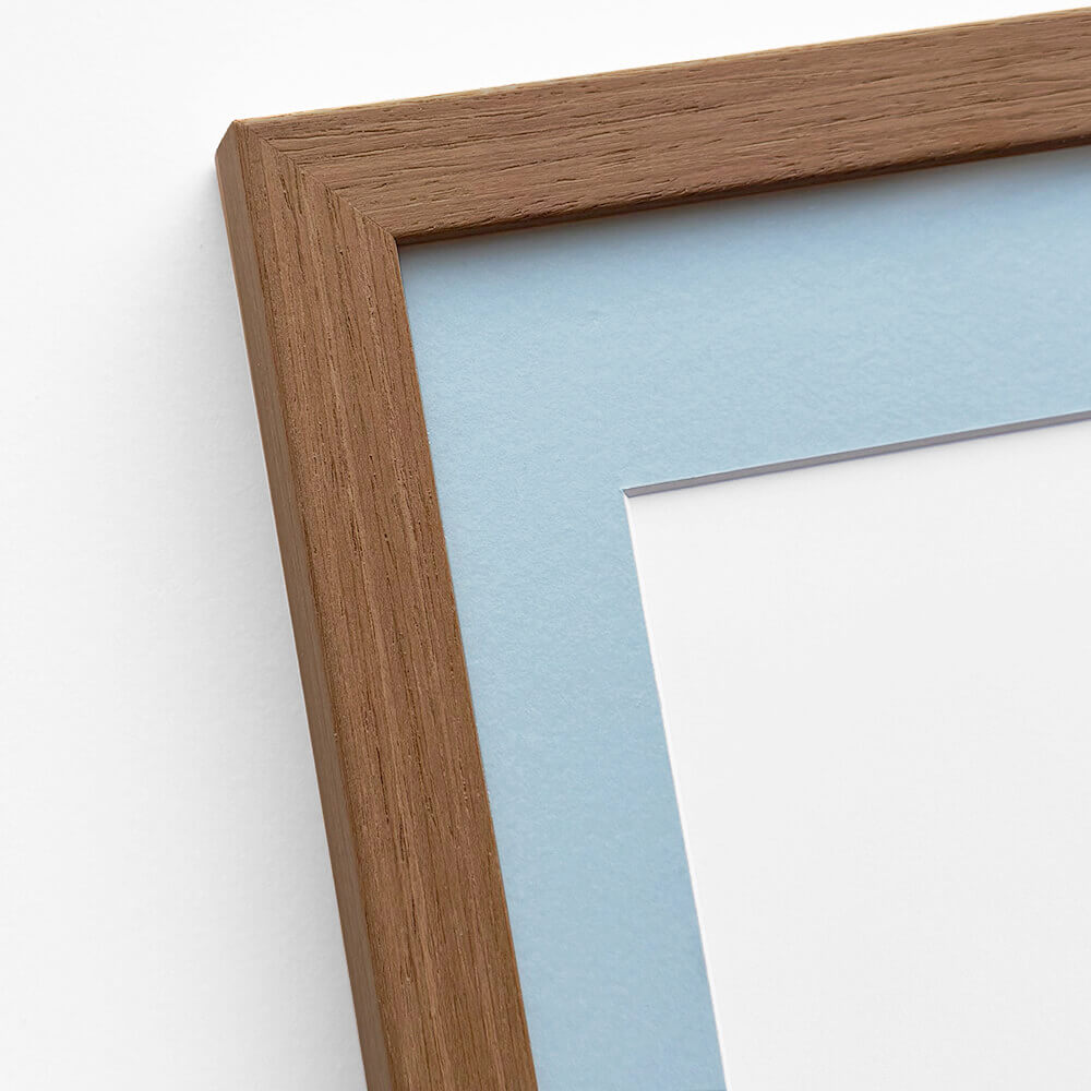 Dark oak wooden frame - Wide (20 mm) - 50x70 cm