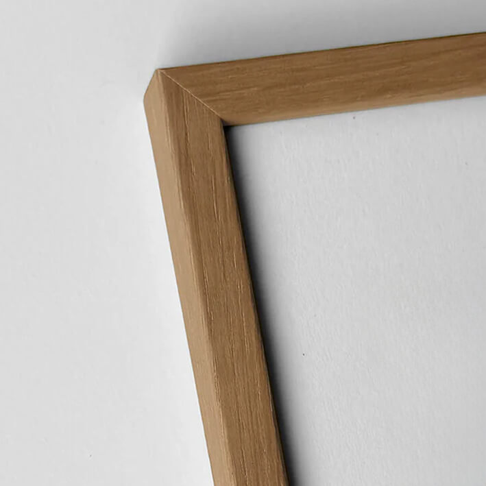 Dark oak wooden frame - Narrow (12 mm) - 28x35 cm