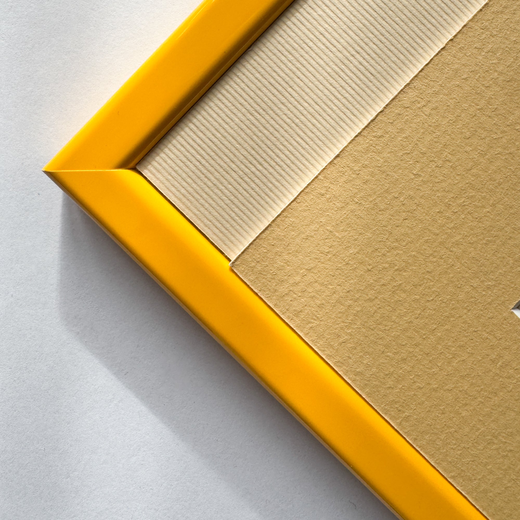 Yellow glossy wooden frame - Narrow (13 mm)