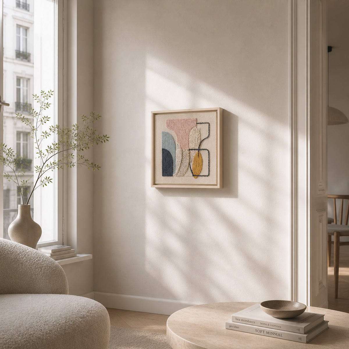 Floater frame in light oak