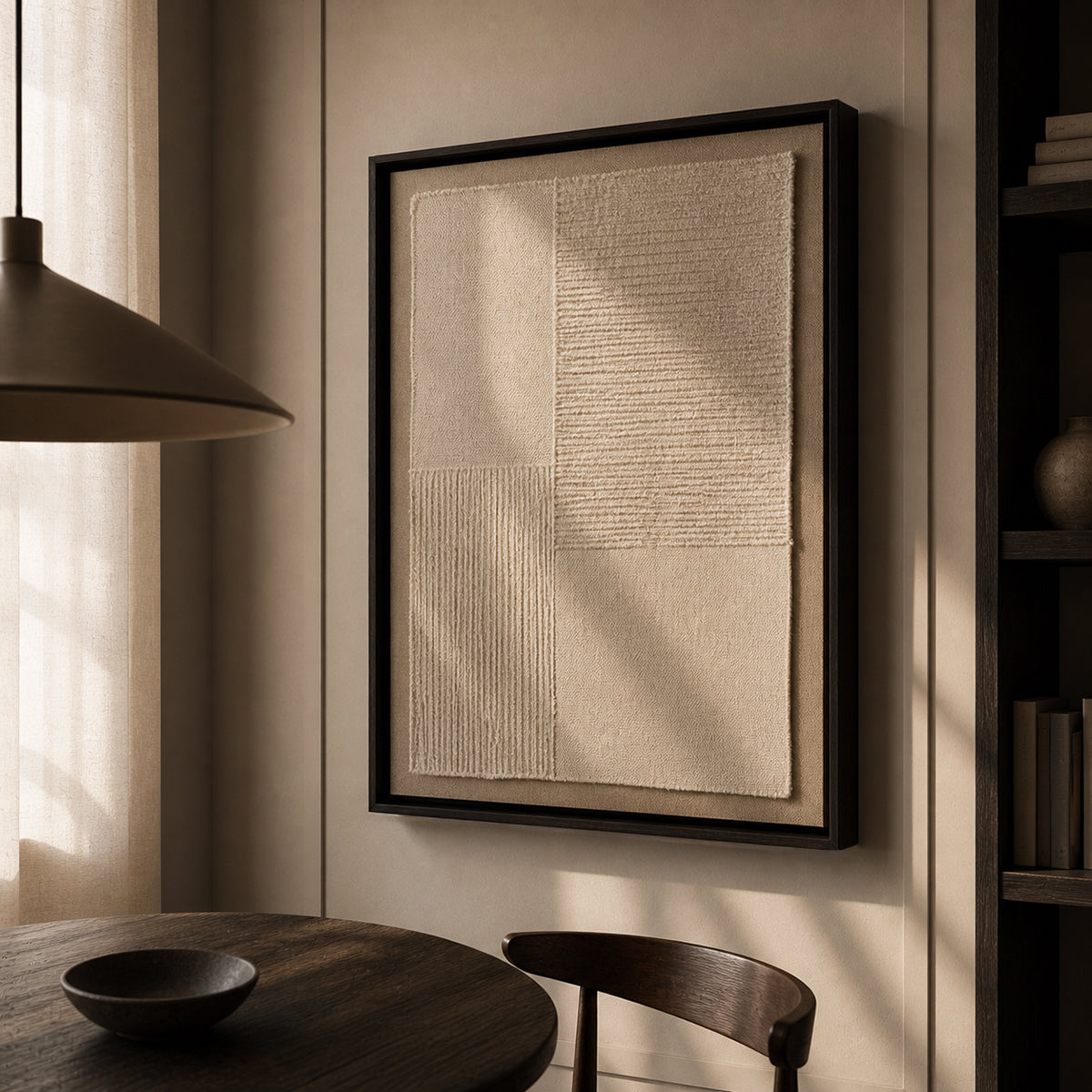 Floater frame in smoked oak