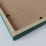 Dark green glossy wooden frame - Narrow (14 mm) - 60×60 cm