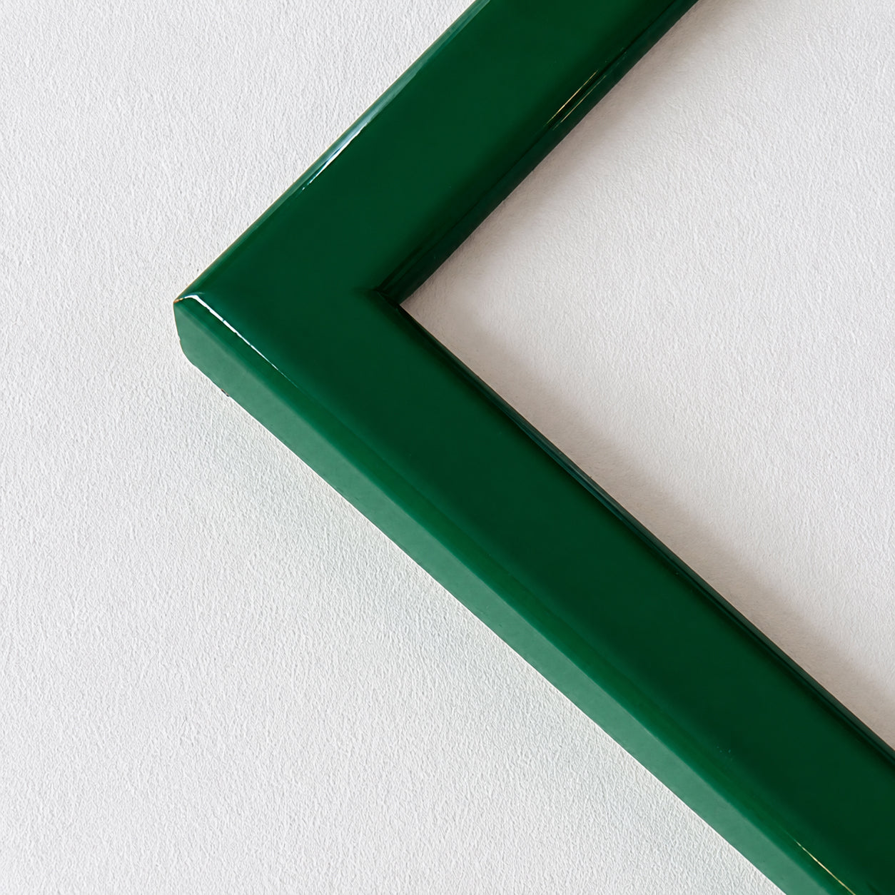Dark green glossy wooden frame - Narrow (13 mm) - Custom size