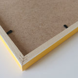Yellow glossy wooden frame - Narrow (14 mm) - Custom size