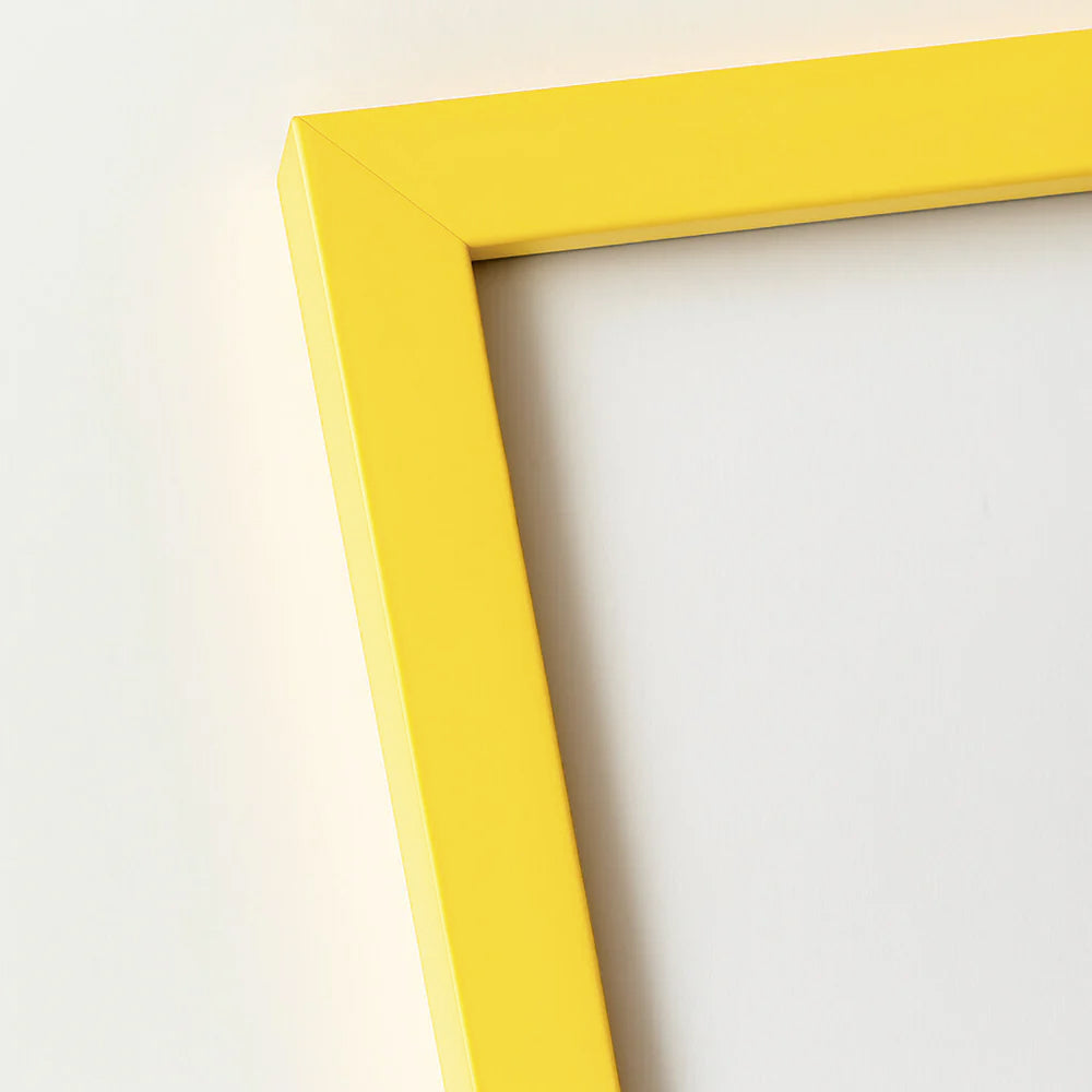 Yellow matte wooden frame - Narrow (15 mm)