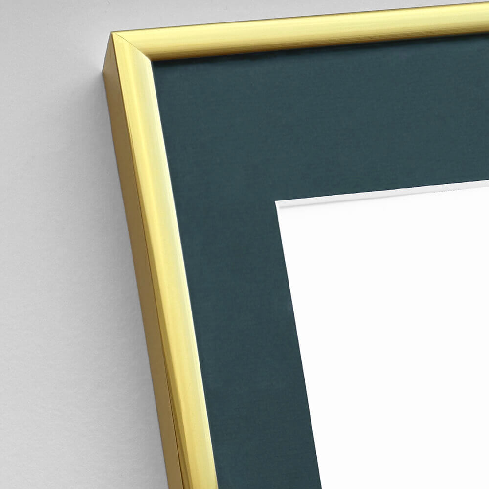 Golden aluminum frame - Narrow (6 mm) - 70x100 cm