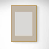 Dark gold wooden frame - Narrow (15 mm) - Custom size