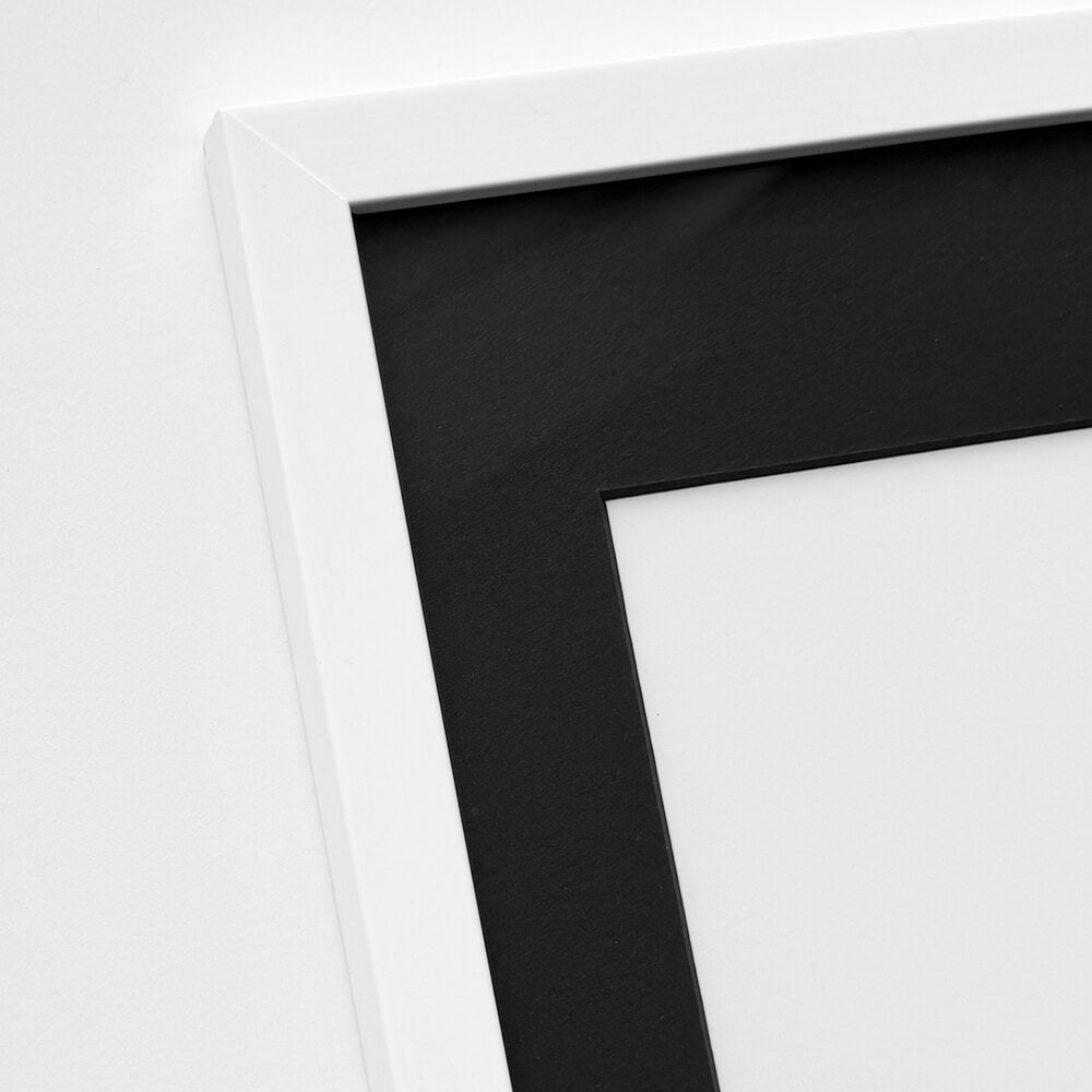 White wooden frame - Wide (20 mm) - 60×80 cm