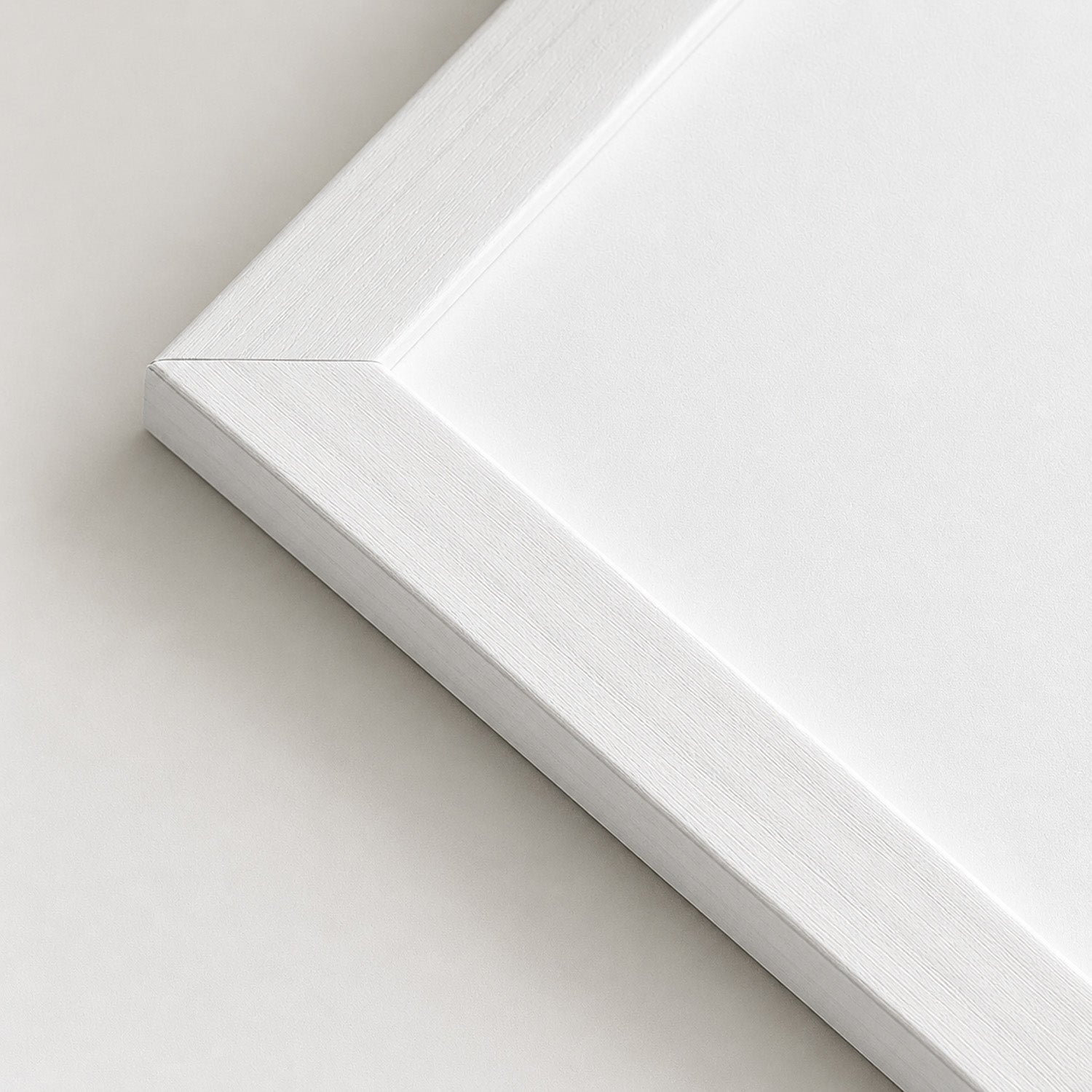 White wooden frame - Narrow (10 mm) - Custom Size