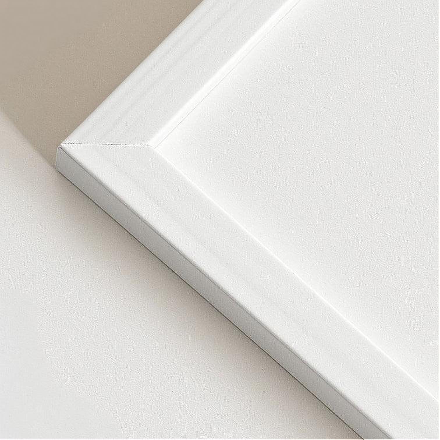 Corner sample: White wooden frame - Narrow (10x10 mm)