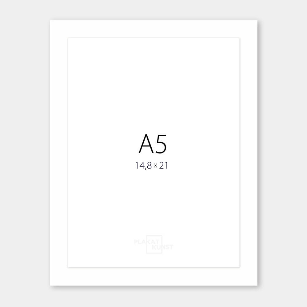 White wooden frame - Narrow (15 mm) - A5 (14.8x21 cm)