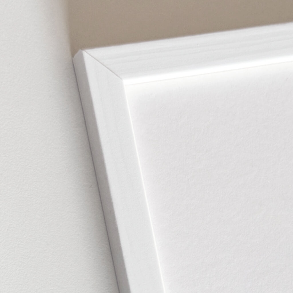 White wooden frame - Narrow (10 mm) - 30×40 cm