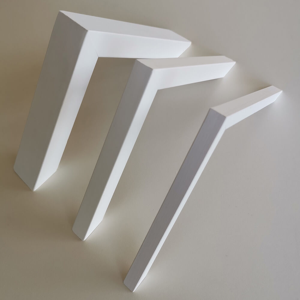 White wooden frame - Narrow (15 mm) - 50x70 cm