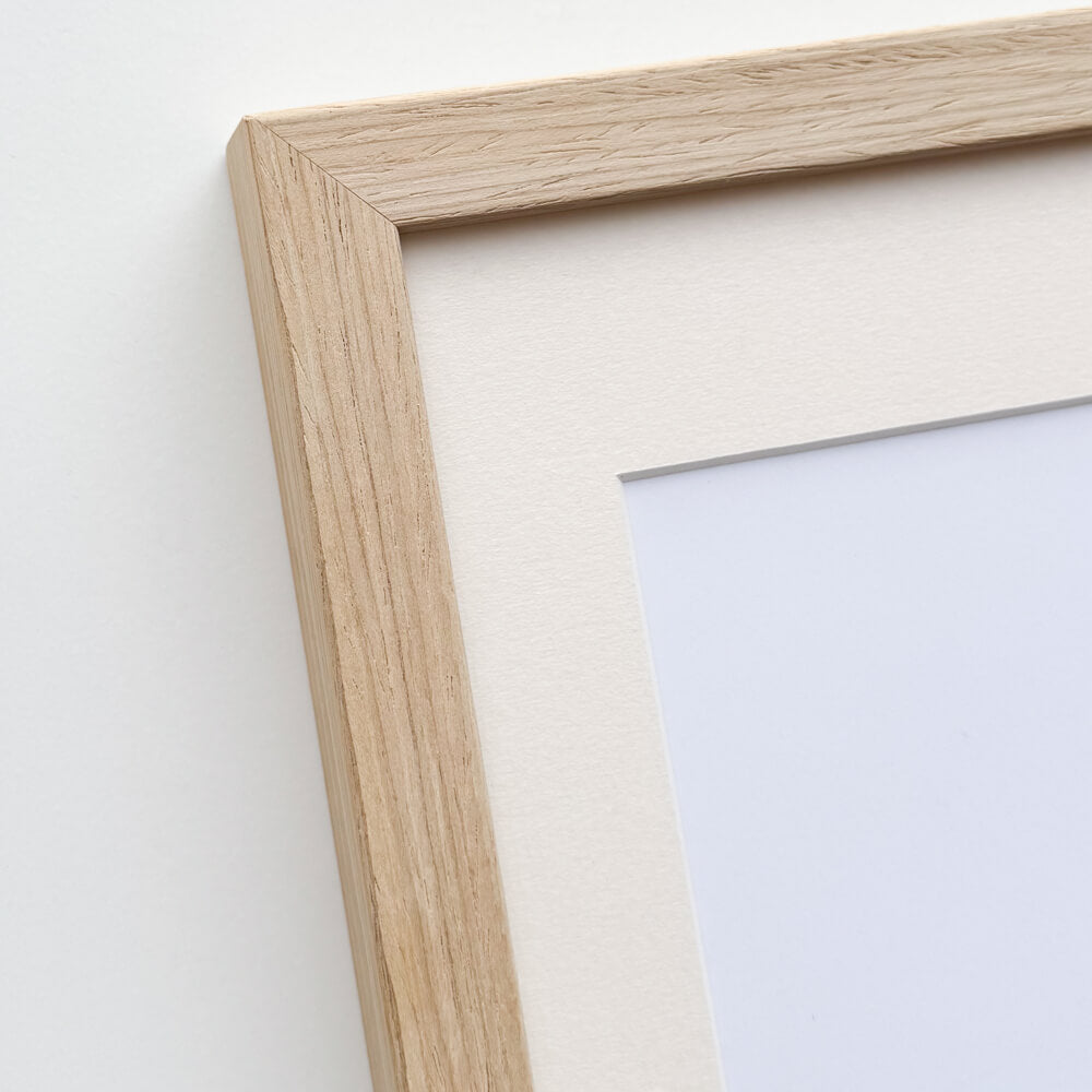 Picture frame in light wood - Narrow (15 mm) - 50 × 60 cm