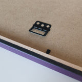 Purple matte wooden frame - Narrow (15 mm) - 50×50 cm
