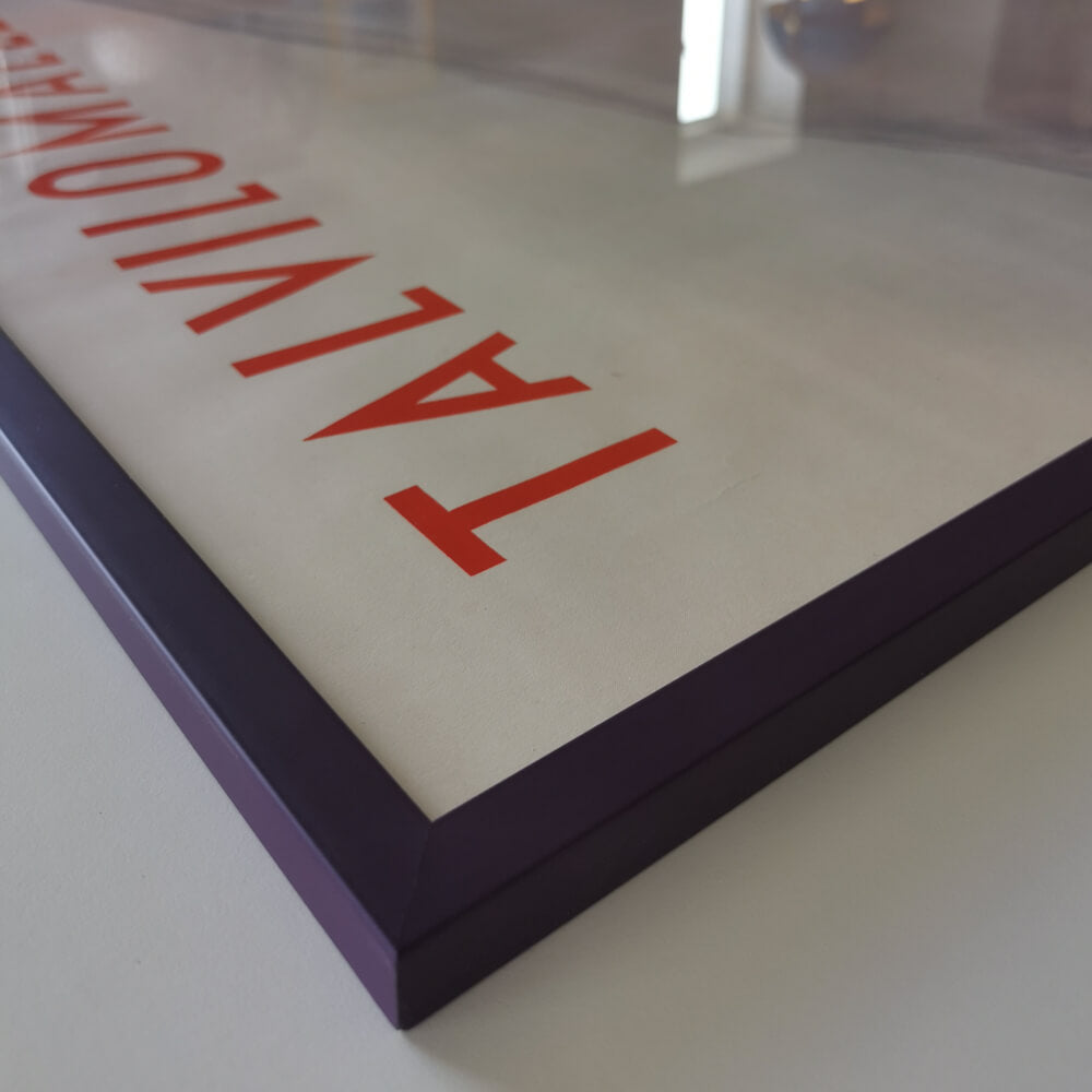 Purple matte wooden frame - Narrow (15 mm) - 50x60 cm