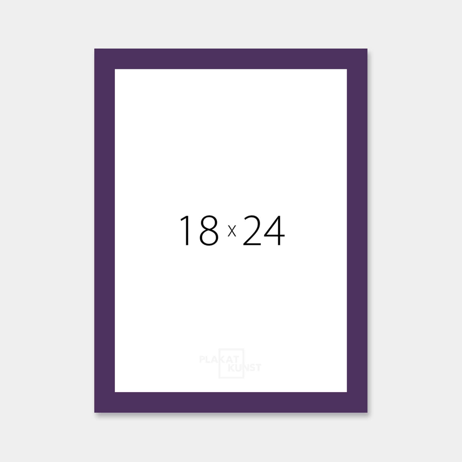 Purple matte wooden frame – Narrow (15 mm) – 18x24 cm