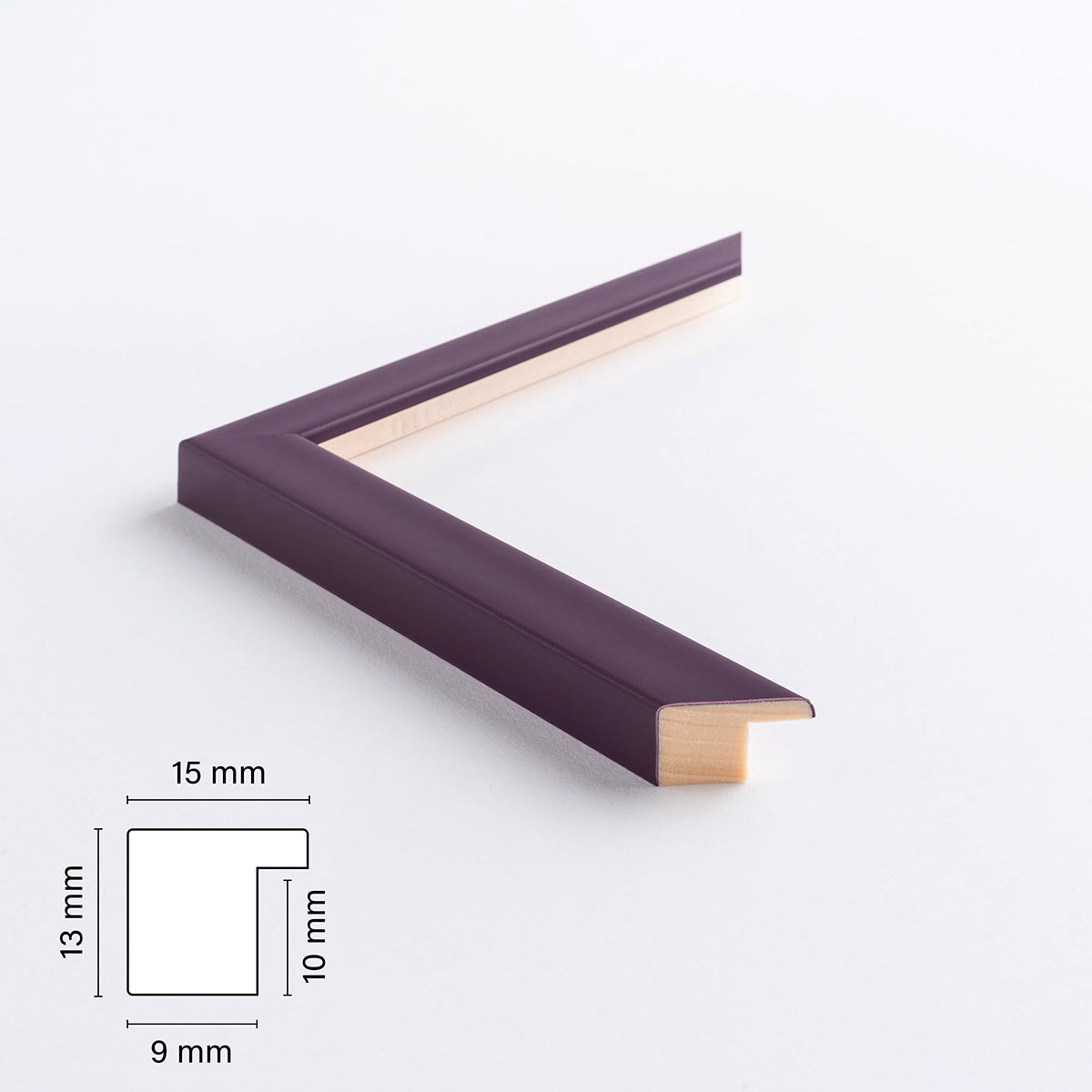 Lilla mat træramme - Smal (15 mm) - Specialmål-PlakatKunst