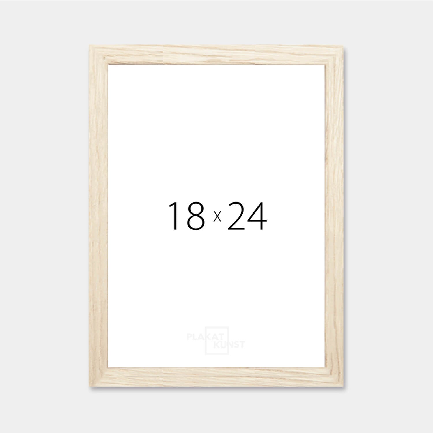 Light oak frame - Narrow (15 mm) - 18x24 cm