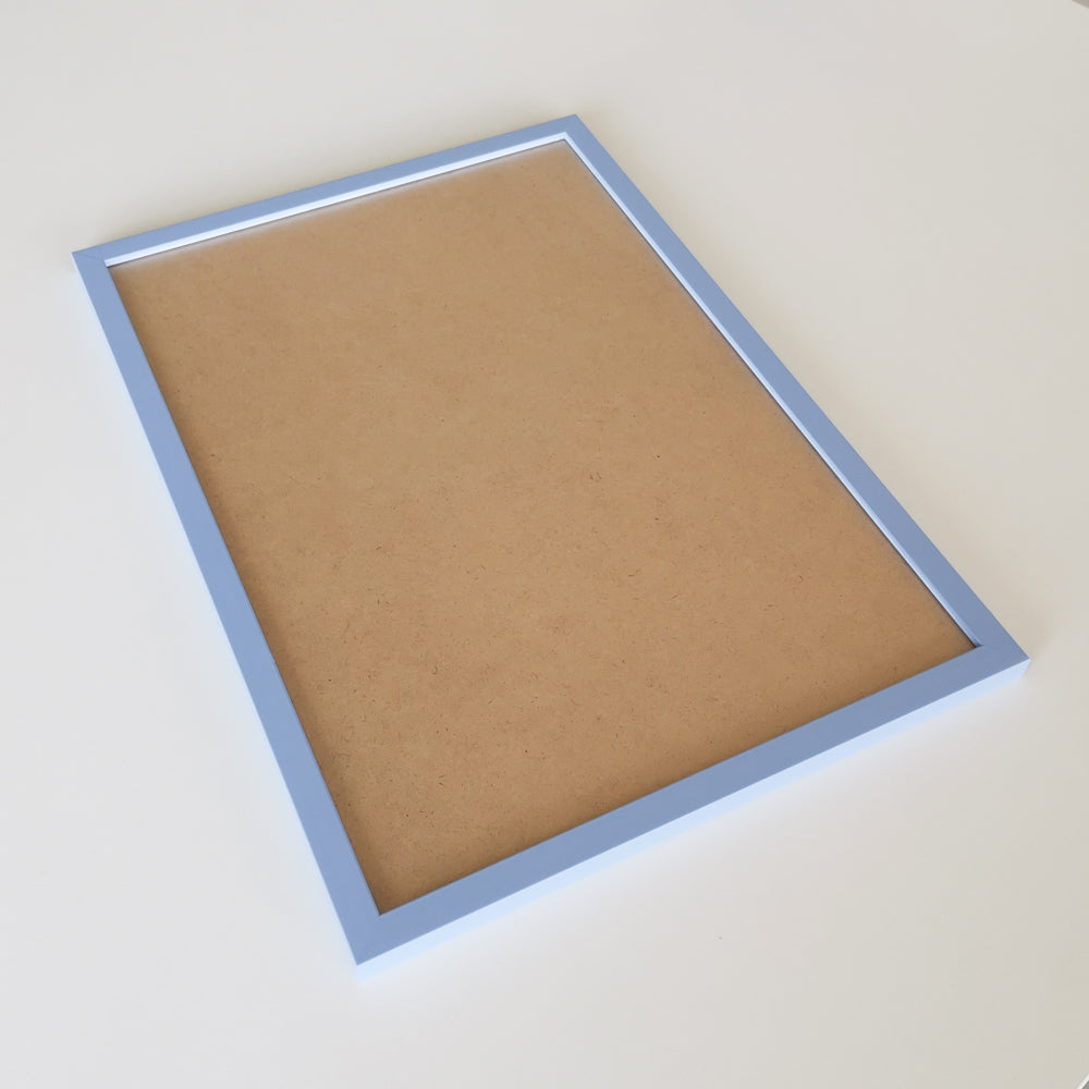 Light blue matte wooden frame - Narrow (15 mm) - A3 (30×42 cm)