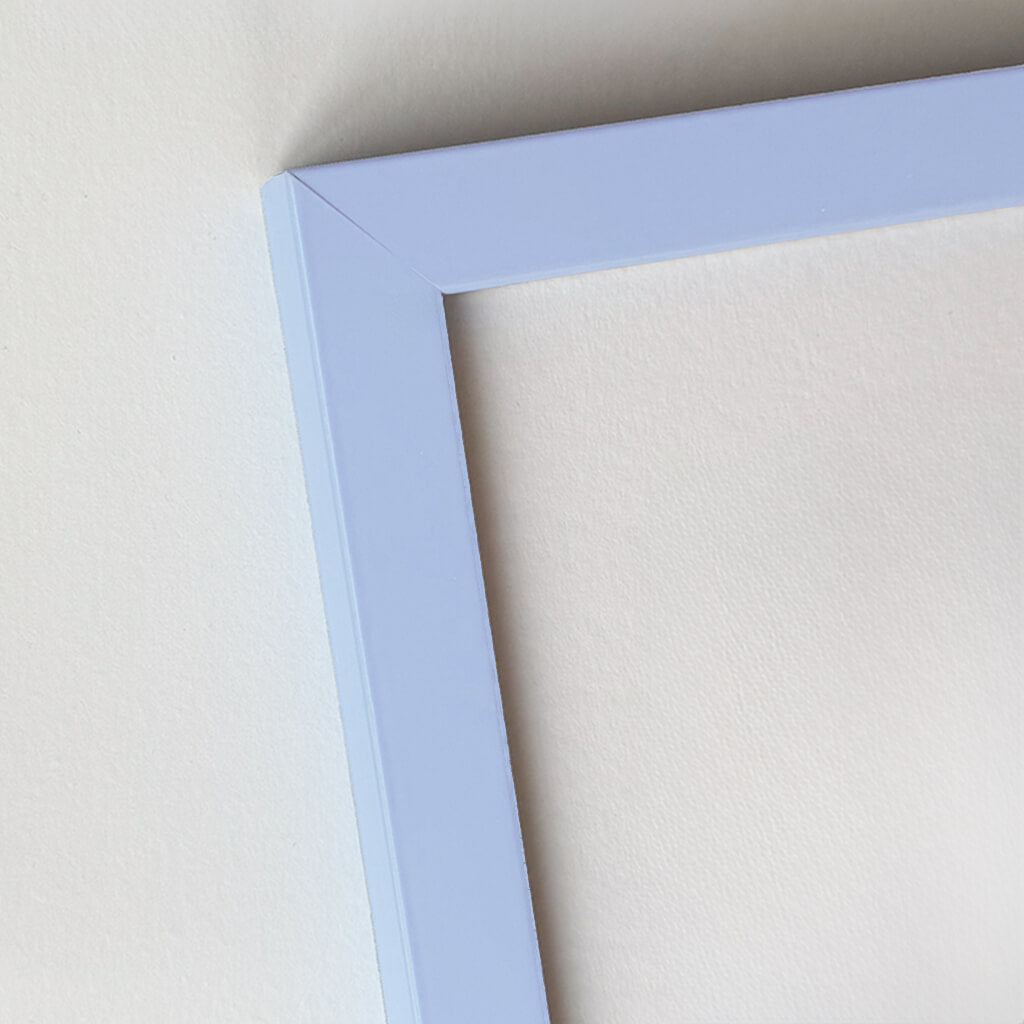 Light blue matte wooden frame - Narrow (15 mm) - 30×40 cm