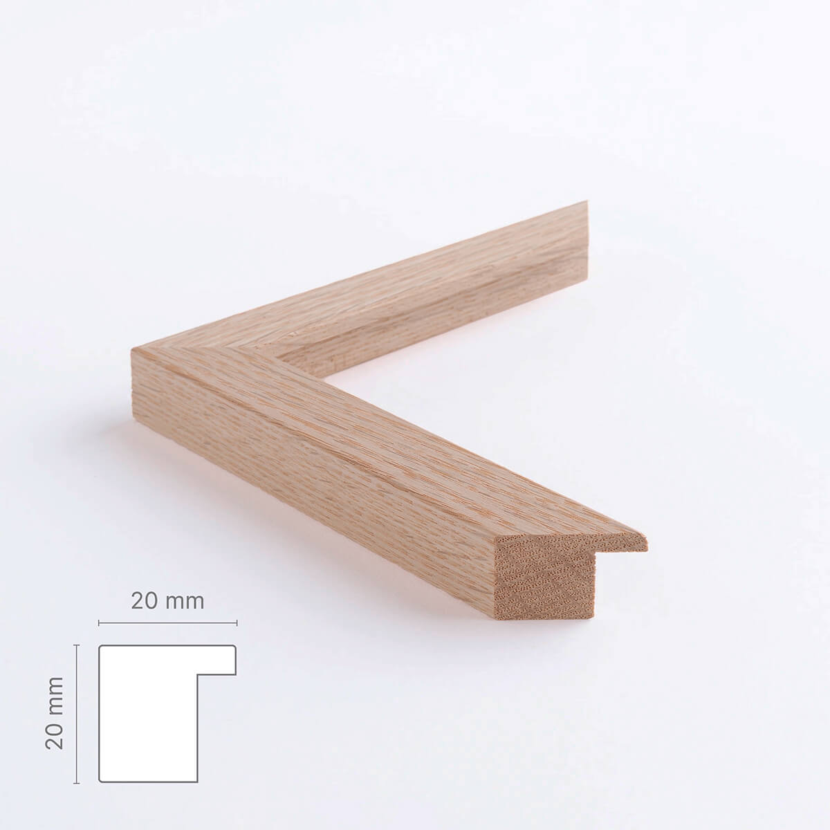Solid oak frame - Wide (20x20 mm)