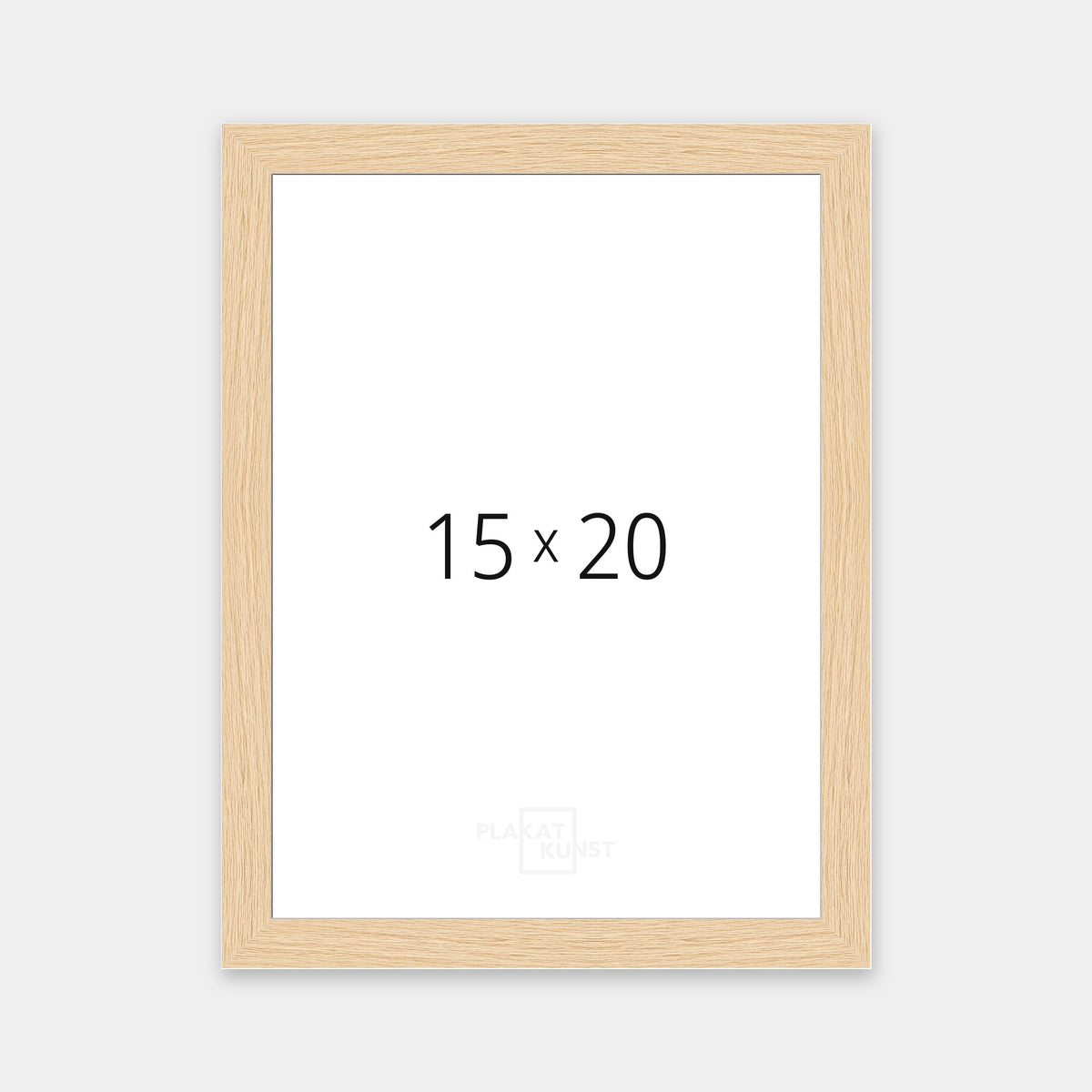 Massiv egetræsramme med smal 13 mm front i 15×20 cm