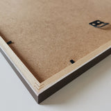 Brown matte wooden frame - Narrow (15 mm) - Custom size