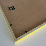 Yellow matte wooden frame - Narrow (15 mm) - 50×50 cm