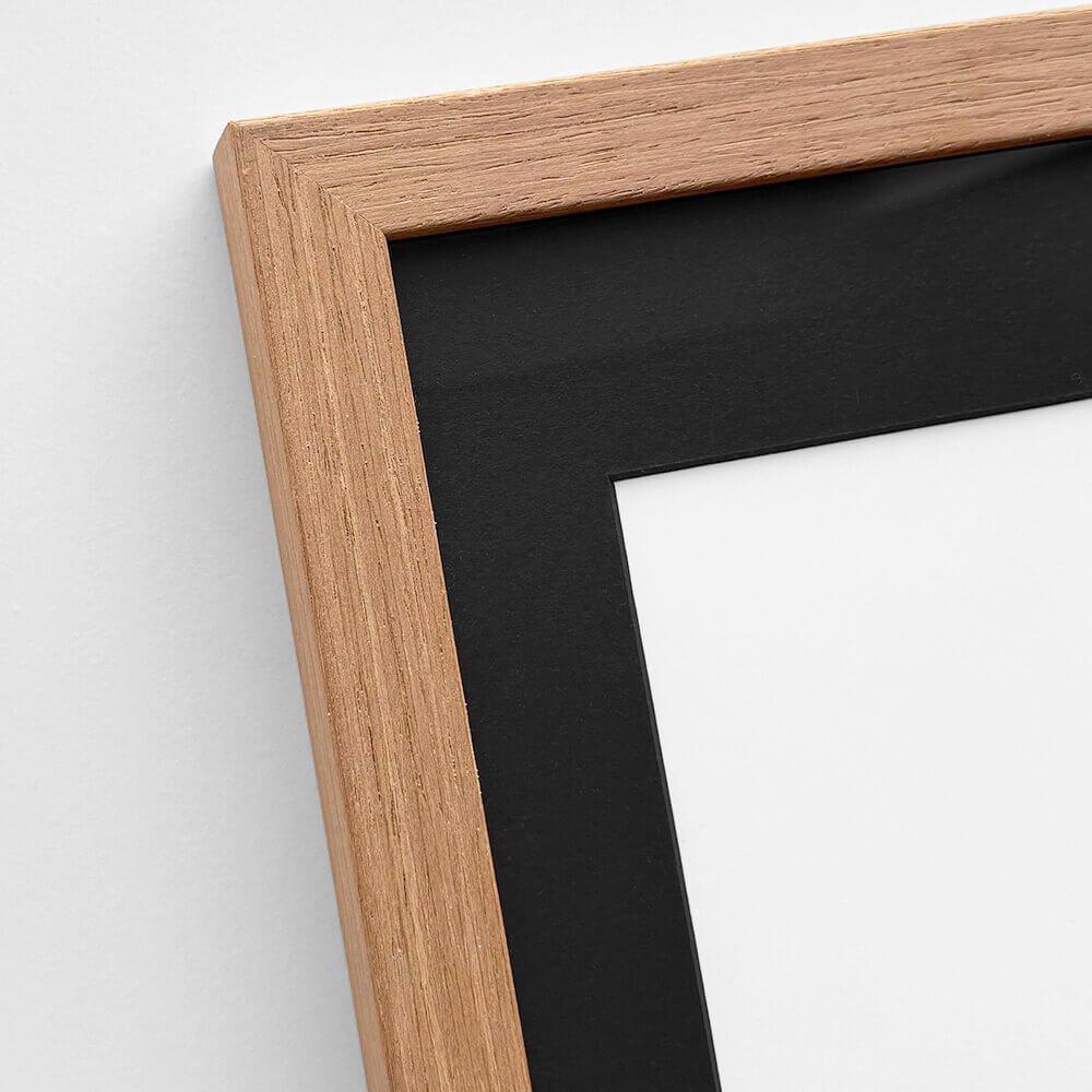 Dark oak wooden frame – Wide (20 mm) – 60x80 cm