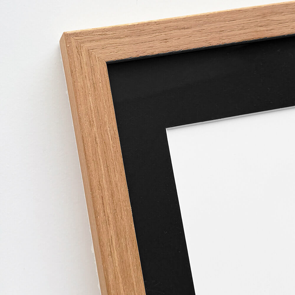 Dark oak wooden frame - Wide (20 mm) - 100x140 cm