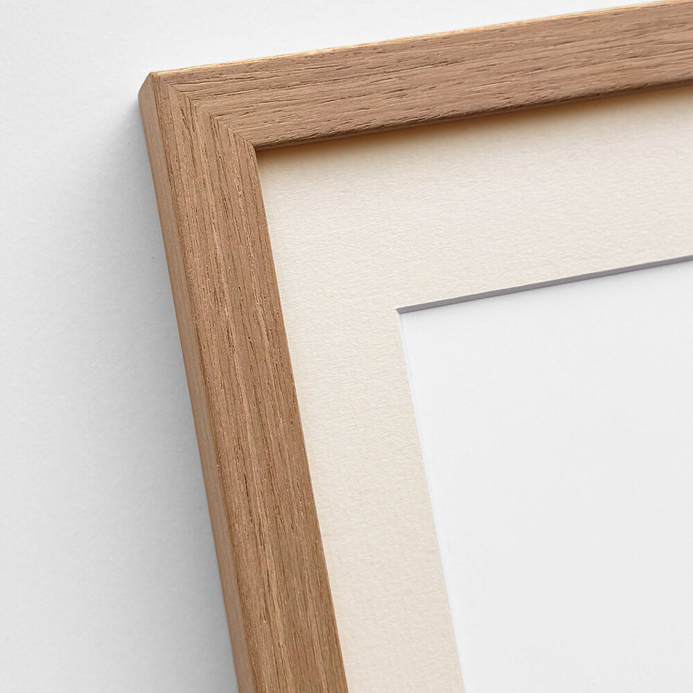 Dark oak wooden frame - Wide (20 mm) - A2 (42x59.4 cm)
