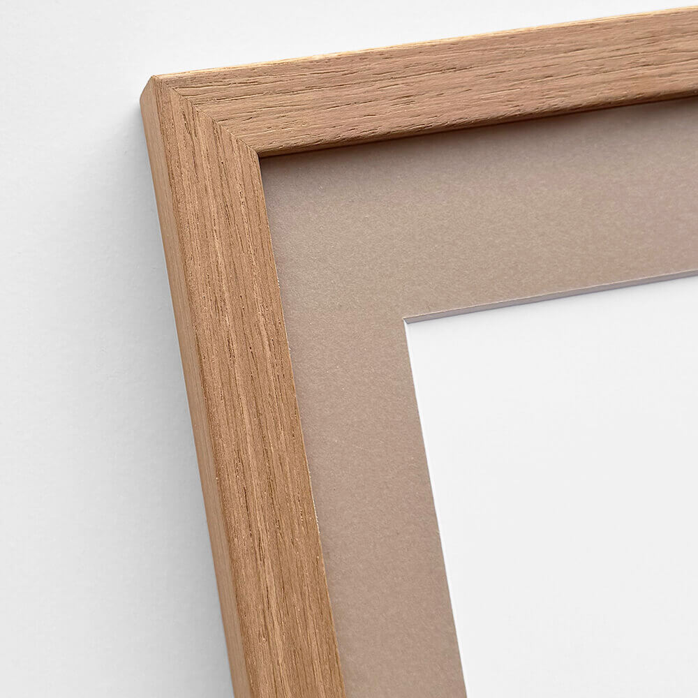 Dark oak wooden frame – Wide (20 mm) – 60x80 cm
