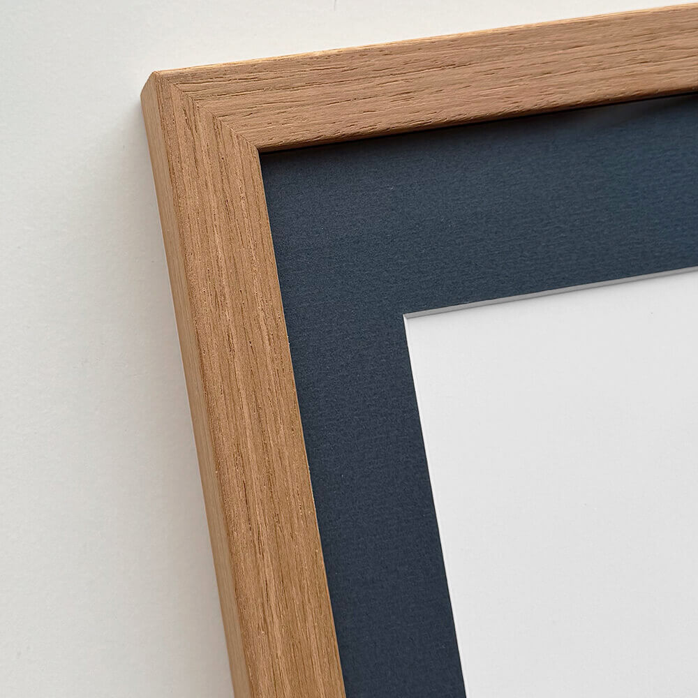 Dark oak wooden frame - Wide (20 mm) - Custom size