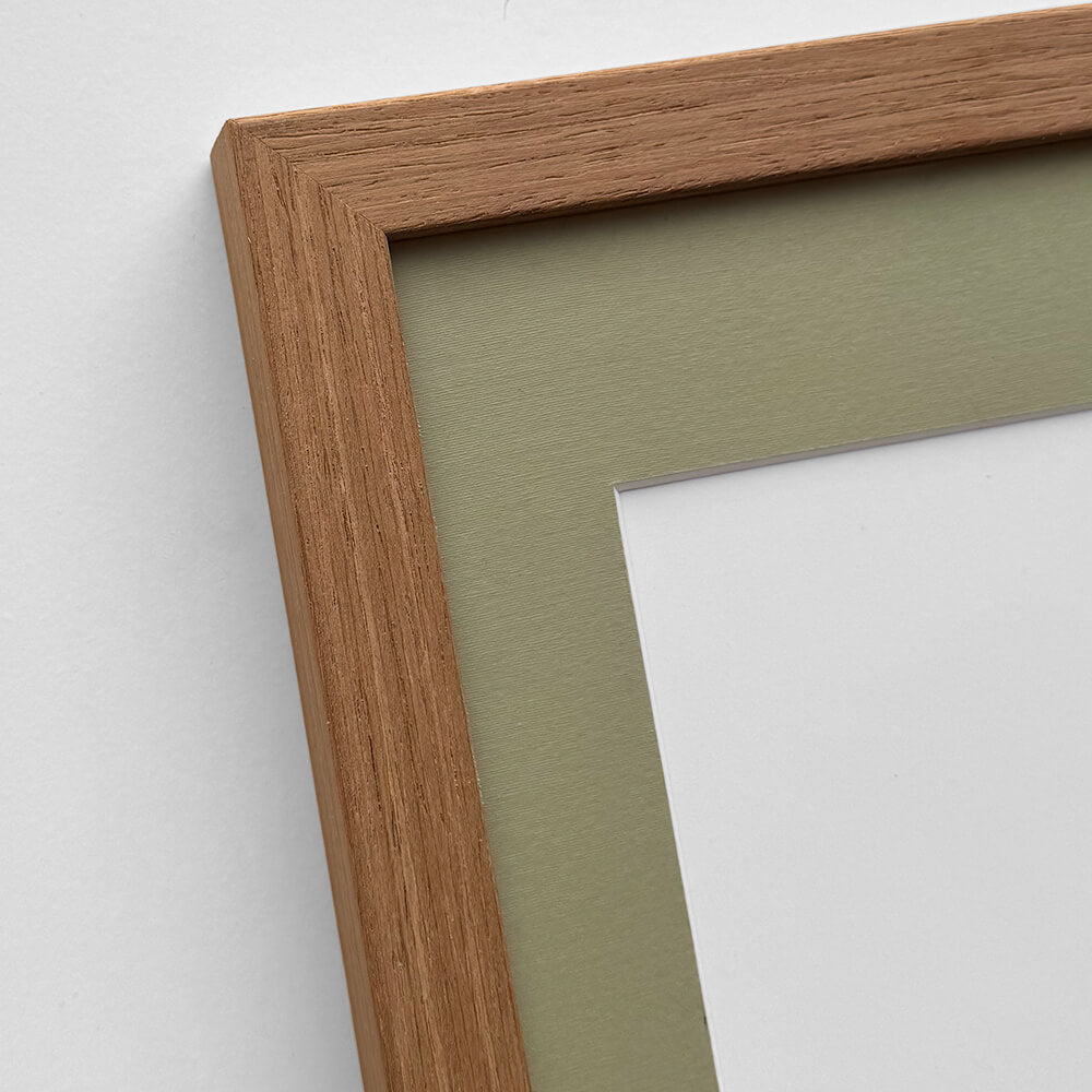 Dark oak wooden frame - Narrow (12 mm) - A2 (42x59.4 cm)