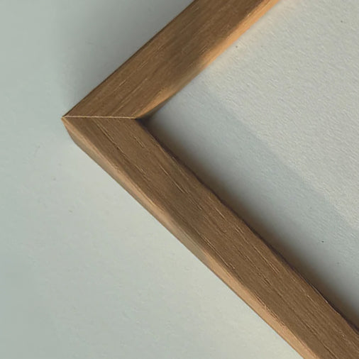Dark oak wooden frame - Narrow (15 mm) - Custom size