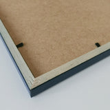 Dark blue glossy wooden frame - Narrow (14 mm) - 40×40 cm
