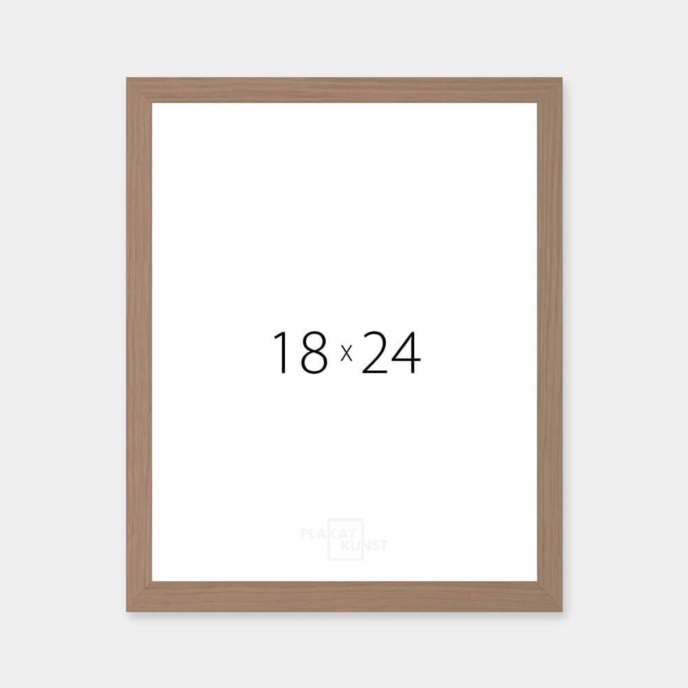 Dark oak wooden frame - Narrow (12 mm) - 18x24 cm