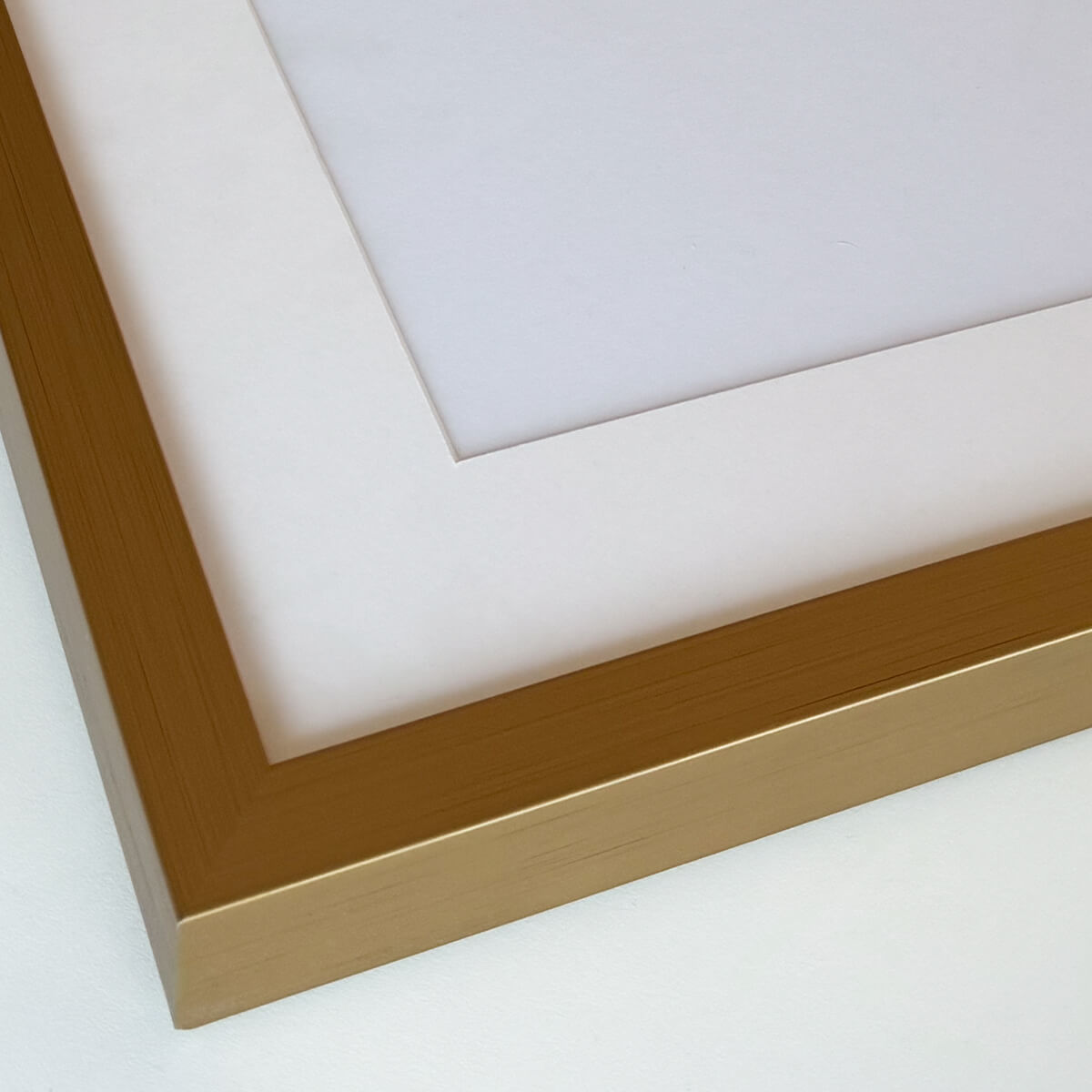 Dark gold wooden frame - Narrow (15 mm) - Custom size