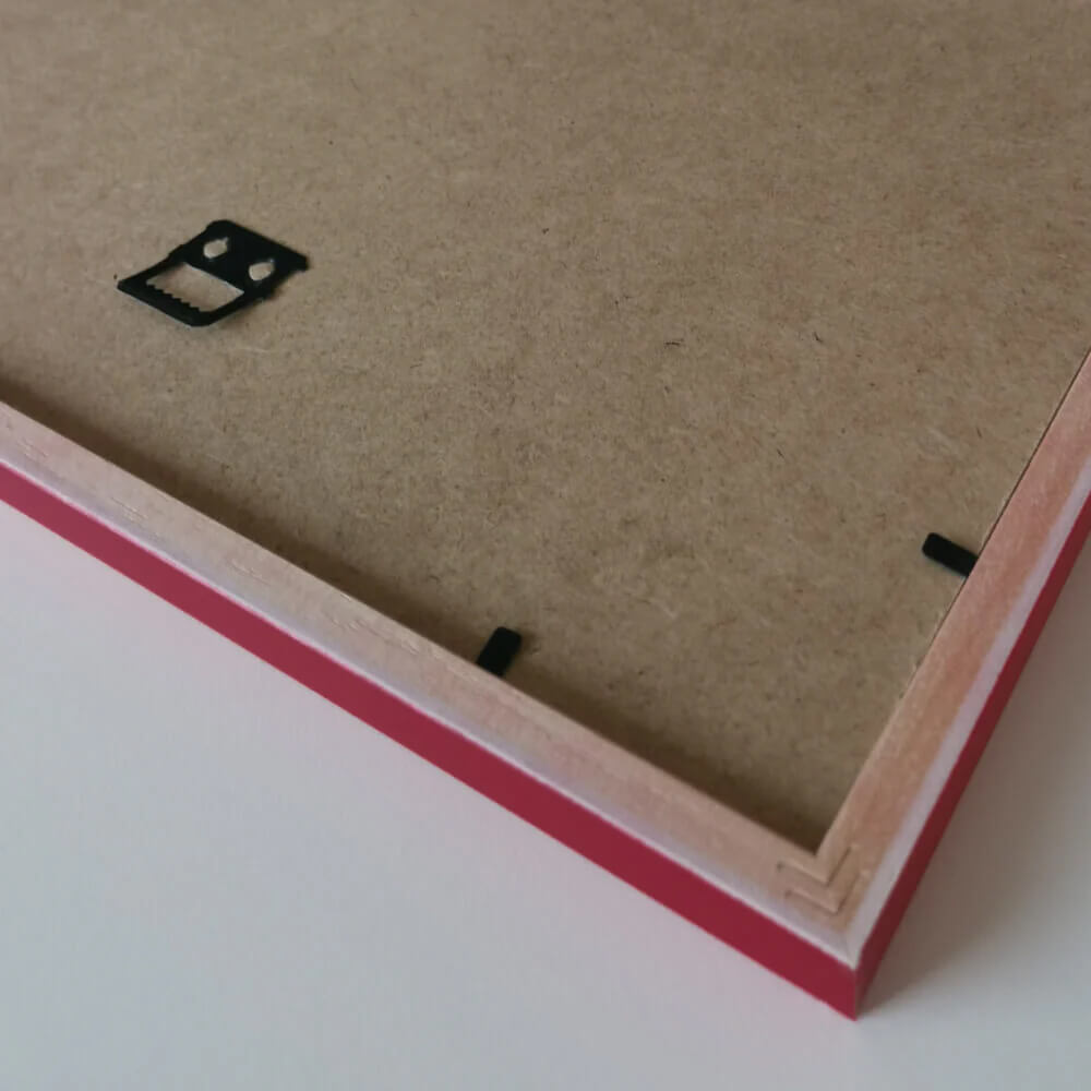 Dark red matte wooden frame - Narrow (15 mm)