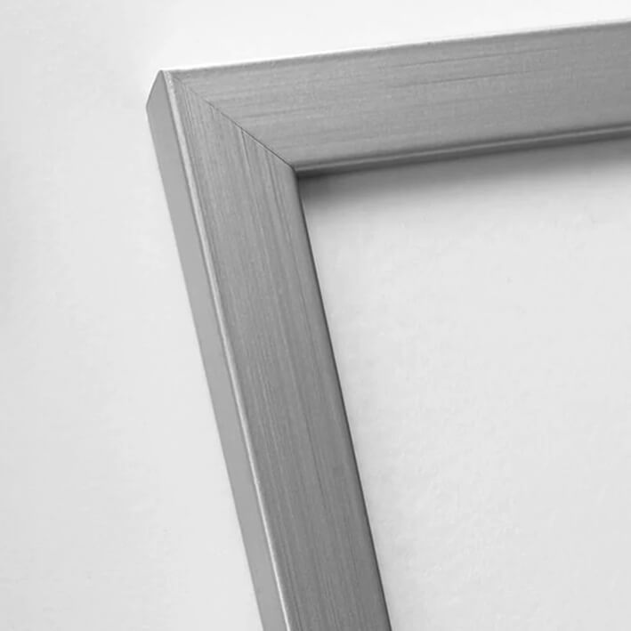 Silver wooden frame - Wide (20 mm) - 70x100 cm