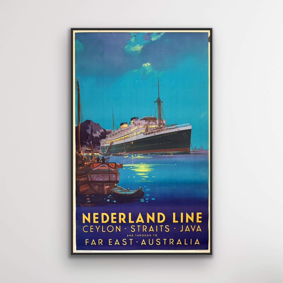 Ceylon, Straits, Java - Netherlands Line poster | PlakatKunst.com