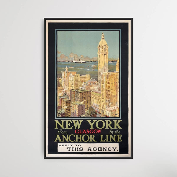 New York from Glasgow with Anchor Line