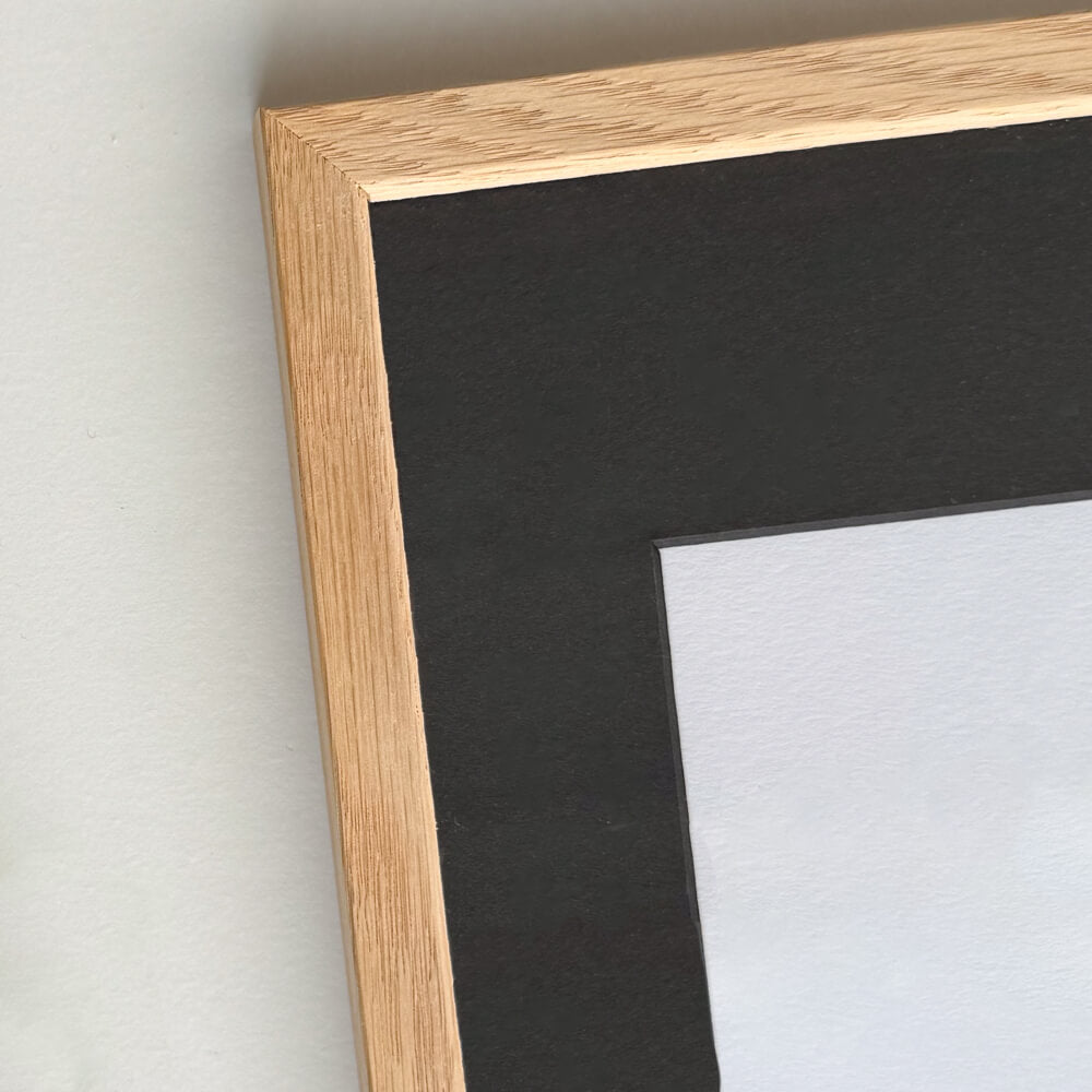 Solid oak frame - Custom size - Narrow (12 mm)