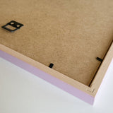 Pink matte wooden frame - Narrow (15 mm) - Custom size