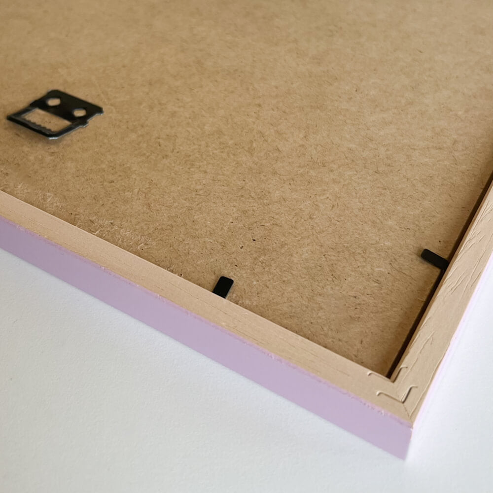 Pink matte wooden frame - Narrow (15 mm) - A2 (42x59.4 cm)