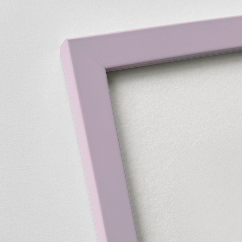 Pink matte wooden frame - Narrow (15 mm)