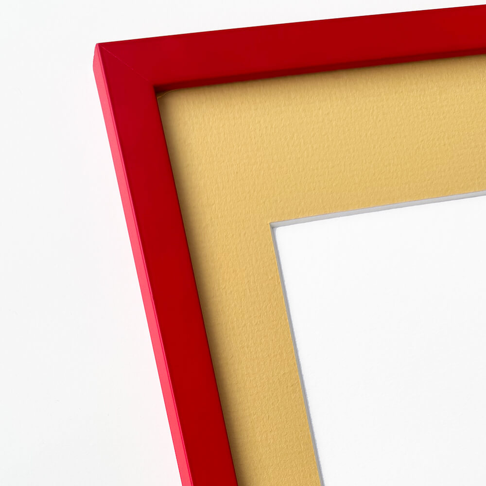 Matte yellow 30x30 cm wooden picture frame