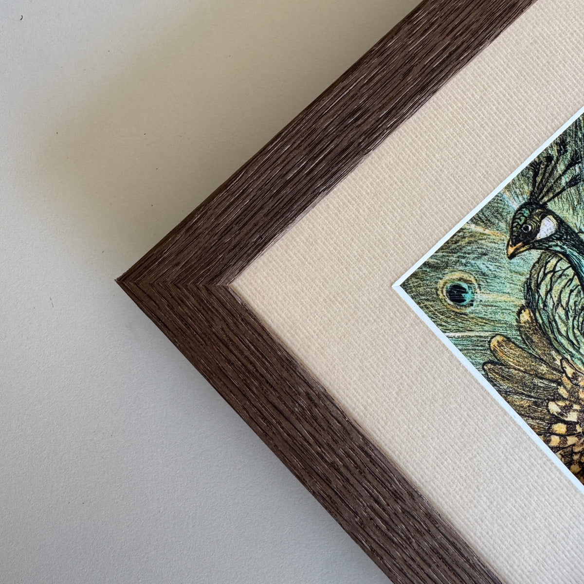 Smoked oak wooden frame - Wide (20x20 mm)