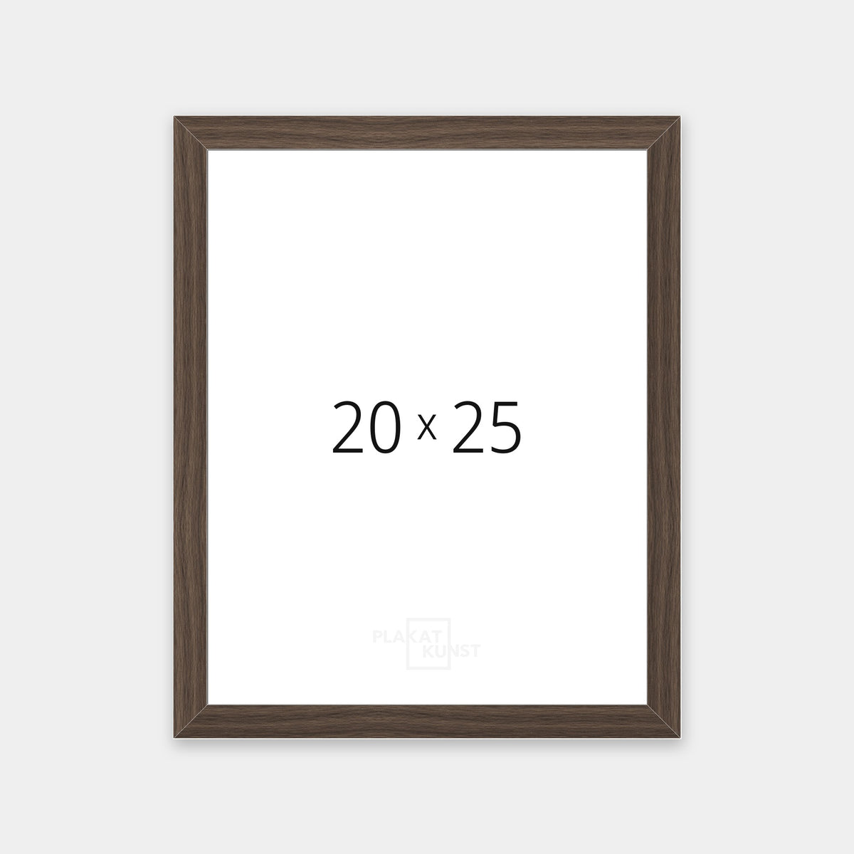 Røget eg træramme med smal 15 mm front i 20×25 cm